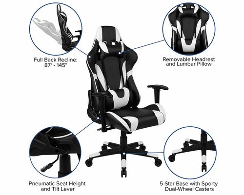 Office Ergonomische Computer PC Gaming Stoel met 360 draai/ Hoogte-instelling/Rekliner Functie