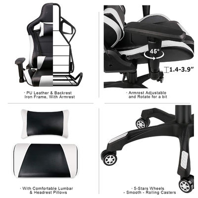 Moderne design High Back PU Leer Draaibare Racing Gaming Stoel voor uw van ALINUNU
