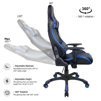 Gepersonaliseerde kleur Computer Office Gaming Chair High Back PU Leather Swivel Racing Style