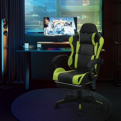 Iron Lumbar Support Ergonomische Computer Racing Chair met verstelbare hoogte en voetzorg