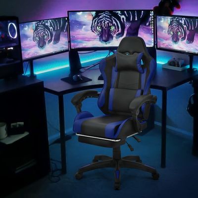 34.2 Pound Item Gewicht ALINUNU Lumbal Support Ergonomische race stoel met voetenrest