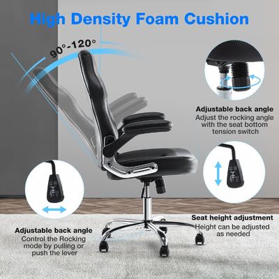 Ergonomische speelstoel van synthetisch leer met lumbale steun 29.9&quot;D x 29.9&quot;W x 49.6&quot;H
