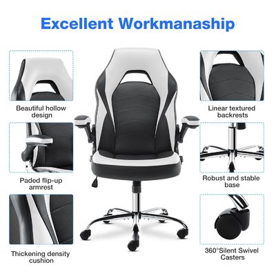 Postverpakking ALINUNU Ergonomische racespelstoel met lumbale steun Aanpasbare kleur