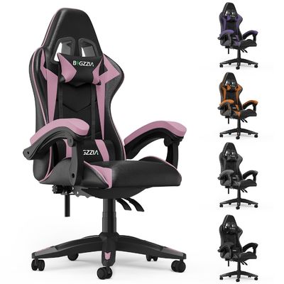Home Office Racing Gaming Chair met hoofdsteun en lendensteun verstelbare hoogte