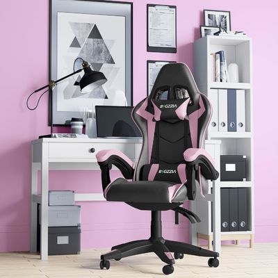 Home Office Racing Gaming Chair met hoofdsteun en lendensteun verstelbare hoogte