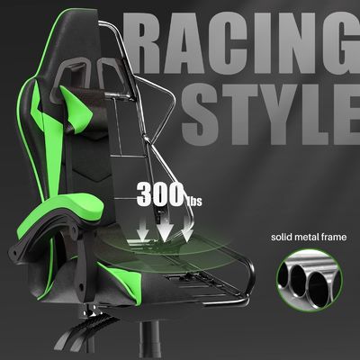 Direct verkopen Modern Design Iron Racing Gaming Chair met hoofdsteun en lendenen steun
