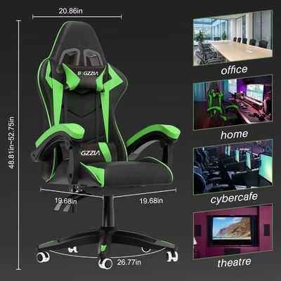 Direct verkopen Modern Design Iron Racing Gaming Chair met hoofdsteun en lendenen steun