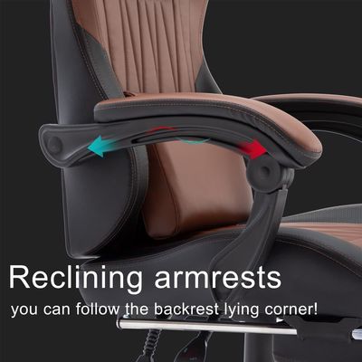 Draaiende stoel ALINUNU Ergonomische computerspelstoel met hoofdsteun en lendensteun