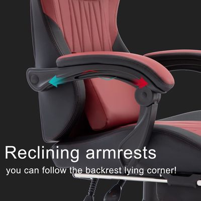 Draaiende stoel ALINUNU Ergonomische computerspelstoel met hoofdsteun en lendensteun