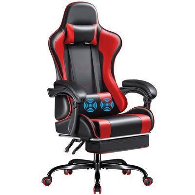 Moderne design Racing Computerspelstoel met voetenrest en massage Lumbal Support