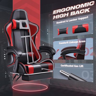 Moderne design Racing Computerspelstoel met voetenrest en massage Lumbal Support