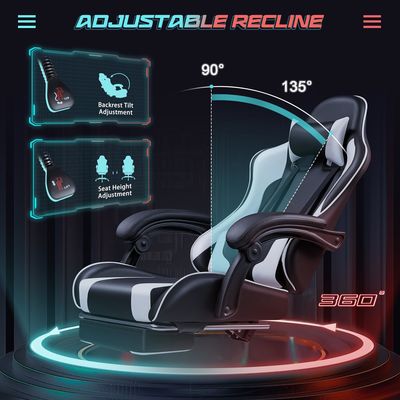 Massage Lumbal Support Draaiende speelstoel met 360 rotatie Item Gewicht 41,9 pond