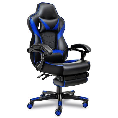 Functioneel mechanisme Alinunu Gaming Chair met voetsteun hoofdsteun en lumbaal steun