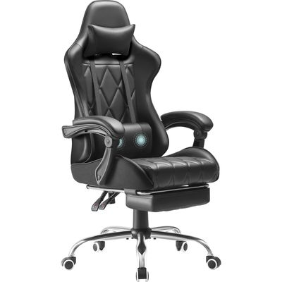 Ergonomische high back videogame stoel met voetenrest en massage Lumbal Support Recliner
