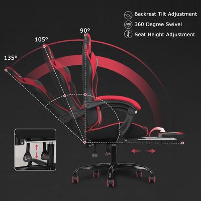ALINUNU Direct High Back Gaming Chair met voetsteun in aangepaste kleur en aluminium