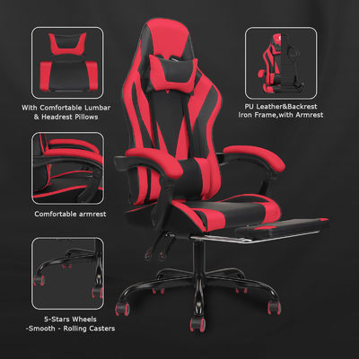 ALINUNU Direct High Back Gaming Chair met voetsteun in aangepaste kleur en aluminium