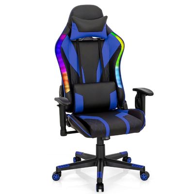 Aanpassen ergonomische videogame stoel met RGB LED-lichten en verstelbaar ontwerp