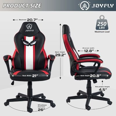 Metal Type Iron Racing Gaming Chair met verstelbare hoogte en lumbale steun
