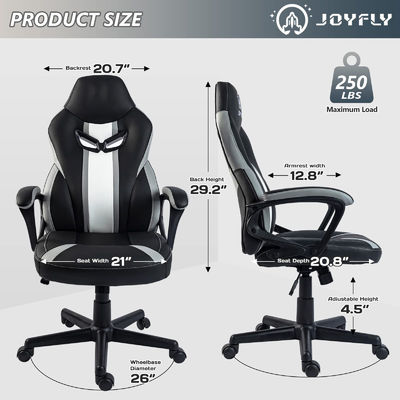 ALINUNU Racing Gaming Chair Comfortabele en stijlvolle draaiende stoel met lumbale steun