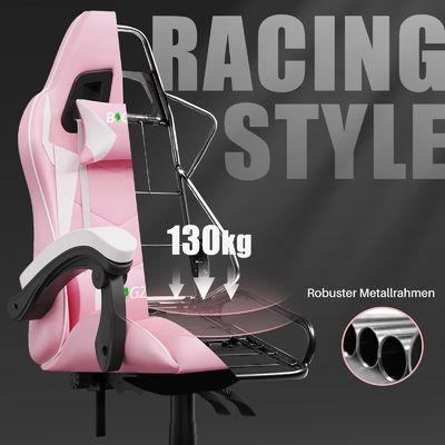 3 Gas Lift Reclining Video Game Stoel met hoofdsteun en Lumbal Support Comfortabel