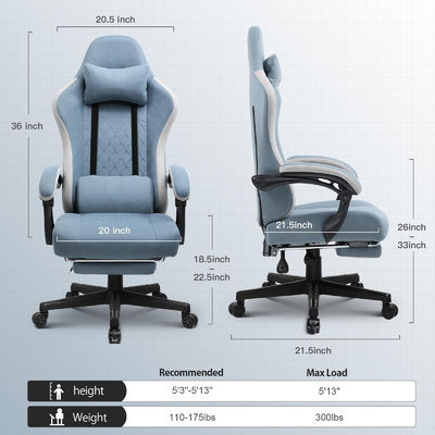 ALINUNU High Back Racing Gaming Chair met instelbare hoogte en 360 draaifunctie