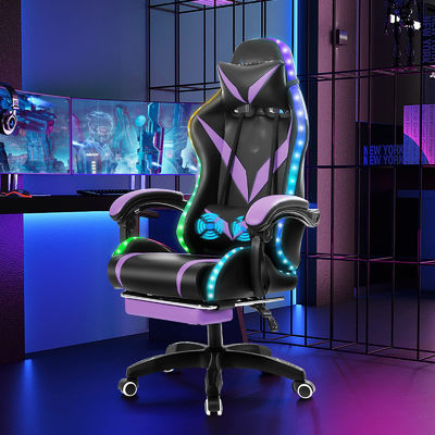 Postverpakking Ergonomische RGB-gamingstoel met massage en LED-lichten Draaiende stoel