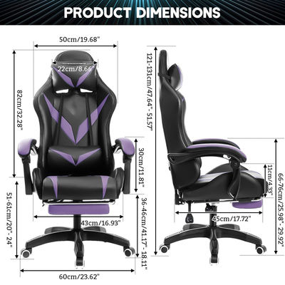 Postverpakking Ergonomische RGB-gamingstoel met massage en LED-lichten Draaiende stoel