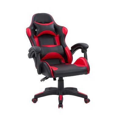 Metalen stalen computergamingstoel met voetsteun voor maximaal comfort en ondersteuning