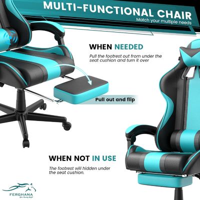 Racing gaming stoelen voor volwassen tieners Draaiende stoel Product afmetingen 24&quot;D x 21&quot;W x 52&quot;H