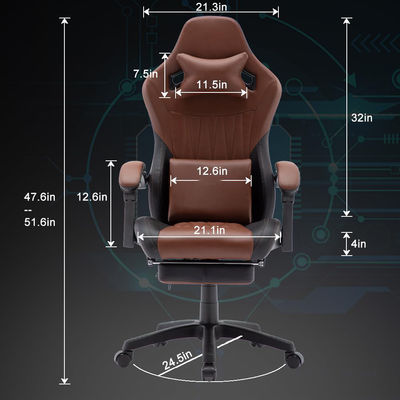 Draaiende stoel ALINUNU High Back Gaming Stoel Lederafdeling Stoel Racing Executive Ergonomisch