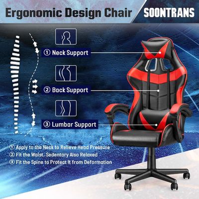 Postverpakking Racing Gaming Chair High Back Ergonomisch met Lumbal Support ALINUNU