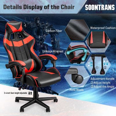 Postverpakking Racing Gaming Chair High Back Ergonomisch met Lumbal Support ALINUNU