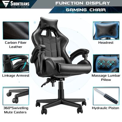 35.2 lbs Item Gewicht Racing Gaming Chair met Lumbal Support High Back Ergonomisch ontwerp