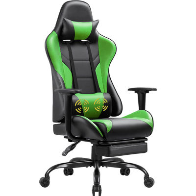 Ergonomische Gamer stoel met voetstaand Racing en Gaming aangepast