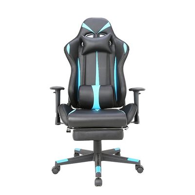Klaar om te verzenden Zwarte en blauwe Echte Lederen Rocker Gaming Chair voor kantoormeubelen