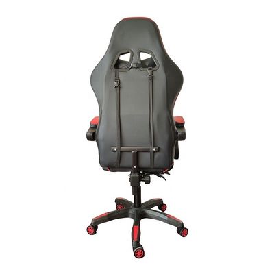 Luxe kleurrijke pvc-race leunstoel met echte lederen stoel hoogte 54cm
