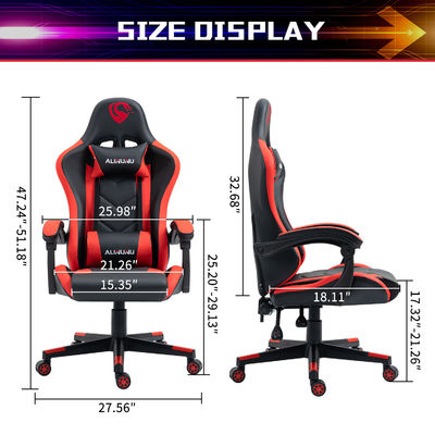 ALINUNU PC Gamer Chair Ergonomische PU Lederswivel Gaming Chair met 3 100mm Gas Lift