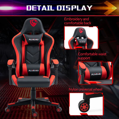 ALINUNU PC Gamer Chair Ergonomische PU Lederswivel Gaming Chair met 3 100mm Gas Lift