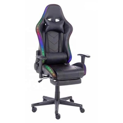 Zithoogte 54cm Verstelbare armsteun LED licht RGB gaming stoel met Custom logo