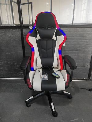 Verstelbare armsteun RGB LED-gamingstoel met massagestijl en luidsprekers