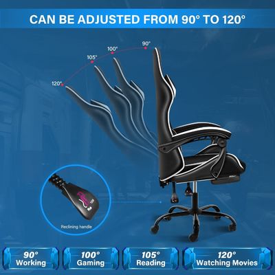 Verstelbare Metal Gaming Chair Ergonomische kantoorstoel voor maximaal comfort en duurzaamheid