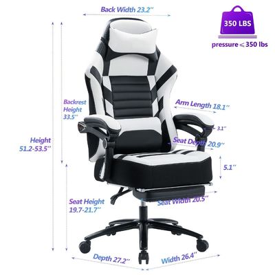 Hoogte-instelbare speelstoel met voetzorg 400lb Memory Foam verstelbare achterste kant