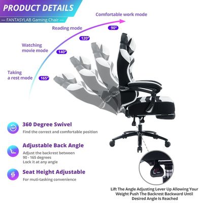 Hoogte-instelbare speelstoel met voetzorg 400lb Memory Foam verstelbare achterste kant