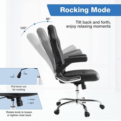 3 Gas Lift Ergonomische kantoorstoel met opgevouwen flip-up armleuningen en aangepaste kleur