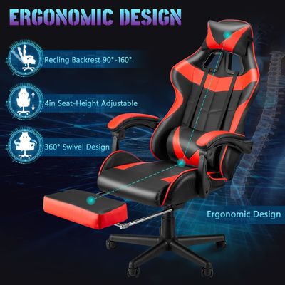 Ervaar de beste gaming stoel met voetzorg Maximaal gewicht aanbeveling 250 pond
