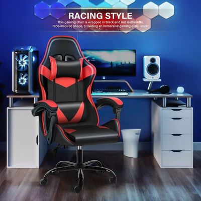 Synthetische leer racescheur voor kantoorcomputer videogame stoel verstelbaar draaiend 25,3lbs