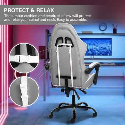 Ergonomische rugleuning voor kantoorcomputers en videogames