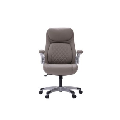 Stijlvolle ergonomische PU leer kantoorstoel met lumbale steun en FlipAdjust armleuningen