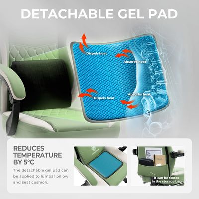 Kantoorstoel met gelpad armsteun en voetensteun