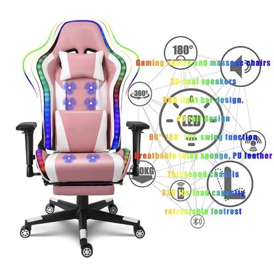 Verbeter uw spel ervaring met comfortabele computer rugleuning en voetstaanders